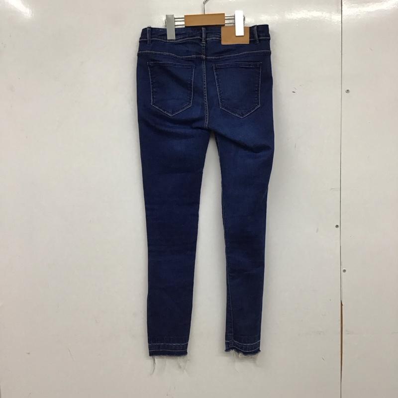 ザラ ZARA パンツ デニム、ジーンズ デニムパンツ スリムパンツ カジュアルパンツ ストレッチパンツ 34 ダメージ加工 インディゴ / インディゴ / Indigo レディース USED 古着 中古 10153861