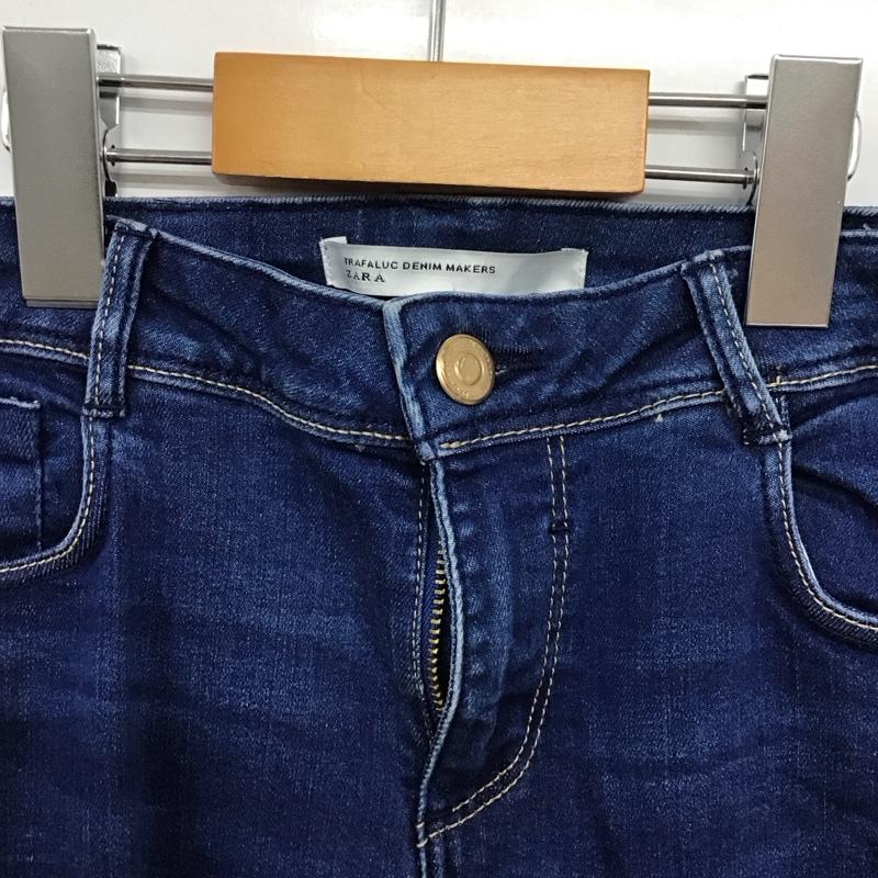 ザラ ZARA パンツ デニム、ジーンズ デニムパンツ スリムパンツ カジュアルパンツ ストレッチパンツ 34 ダメージ加工 インディゴ / インディゴ / Indigo レディース USED 古着 中古 10153861