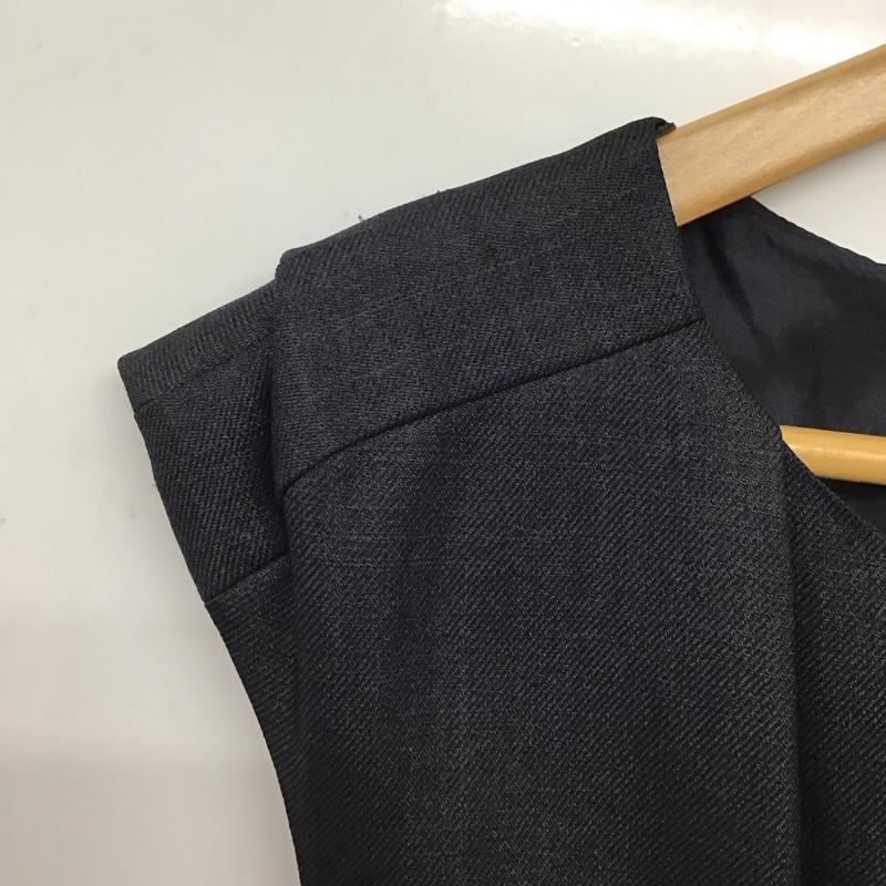 ユナイテッドアローズ UNITED ARROWS ワンピース ひざ丈スカート ノースリーブワンピース フレアスカート 無地 紺 / ネイビー / navy レディース USED 古着 中古 10153865
