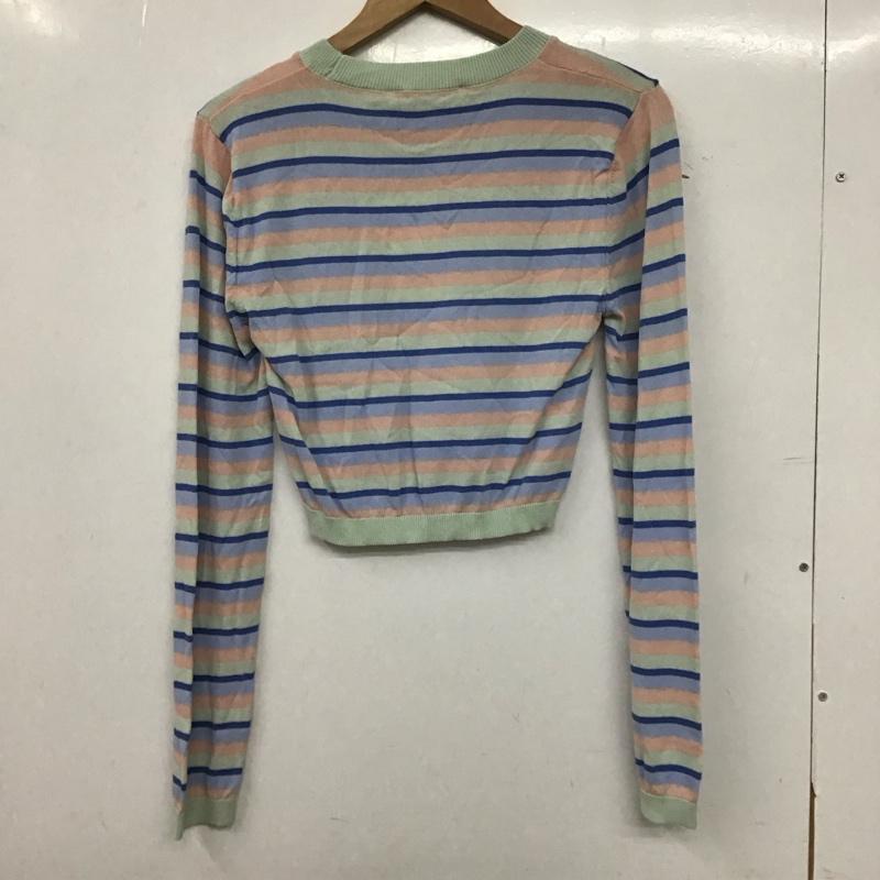ザラ ZARA カットソー 長袖 長袖カットソー プリントカットソー クルーネック M ボーダー柄 マルチカラー / マルチカラー / multicolor レディース USED 古着 中古 10153866