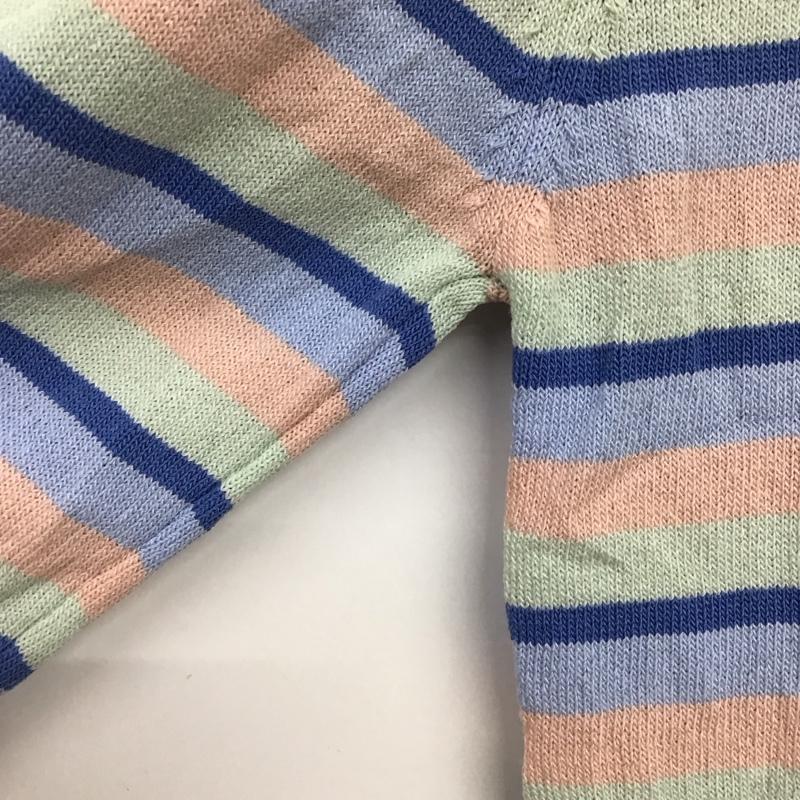 ザラ ZARA カットソー 長袖 長袖カットソー プリントカットソー クルーネック M ボーダー柄 マルチカラー / マルチカラー / multicolor レディース USED 古着 中古 10153866
