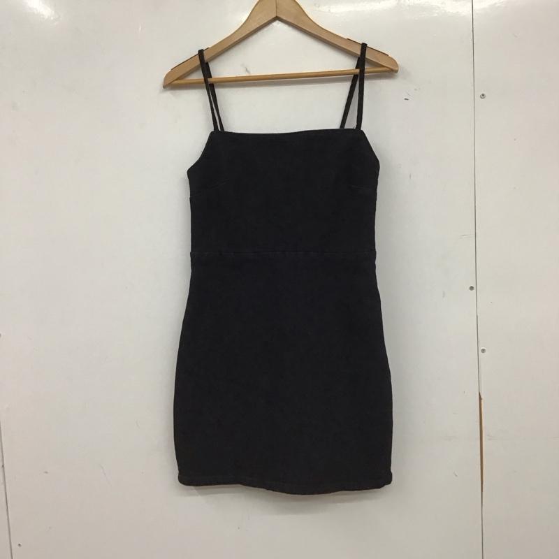 ザラ ZARA ワンピース ミニスカート ノースリーブワンピース ミニスカート M 無地 ダークグレー / ダークグレー / レディース USED 古着 中古 10153870