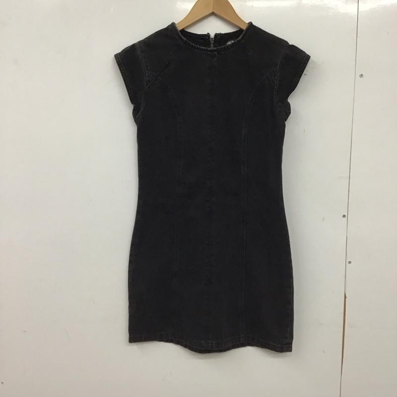 ザラ ZARA ワンピース ミニスカート ミニスカートワンピース デニムワンピース XS 無地 ダークグレー / ダークグレー / レディース USED 古着 中古 10153872