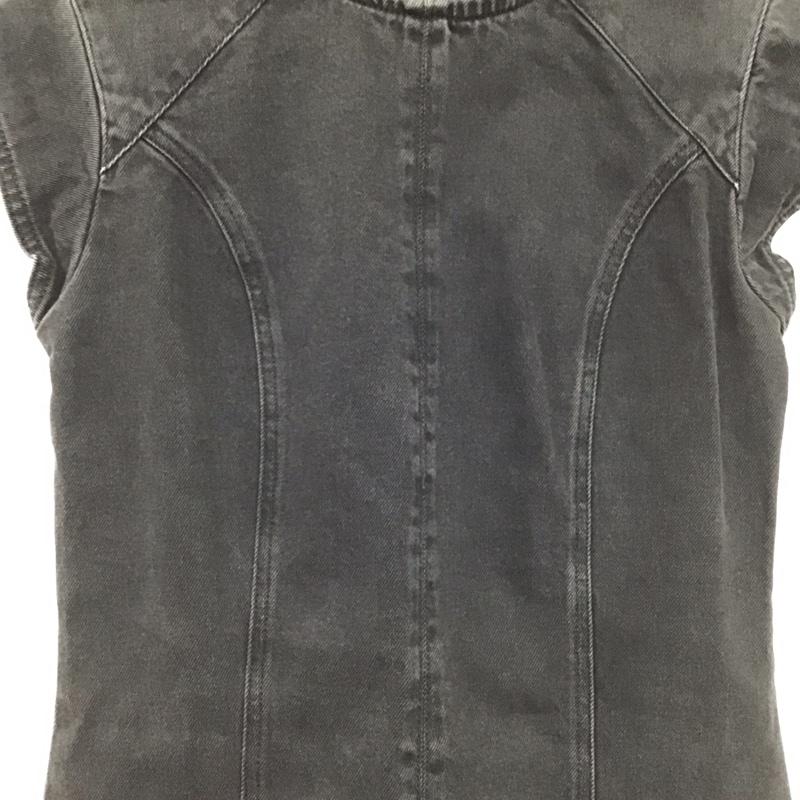 ザラ ZARA ワンピース ミニスカート ミニスカートワンピース デニムワンピース XS 無地 ダークグレー / ダークグレー / レディース USED 古着 中古 10153872