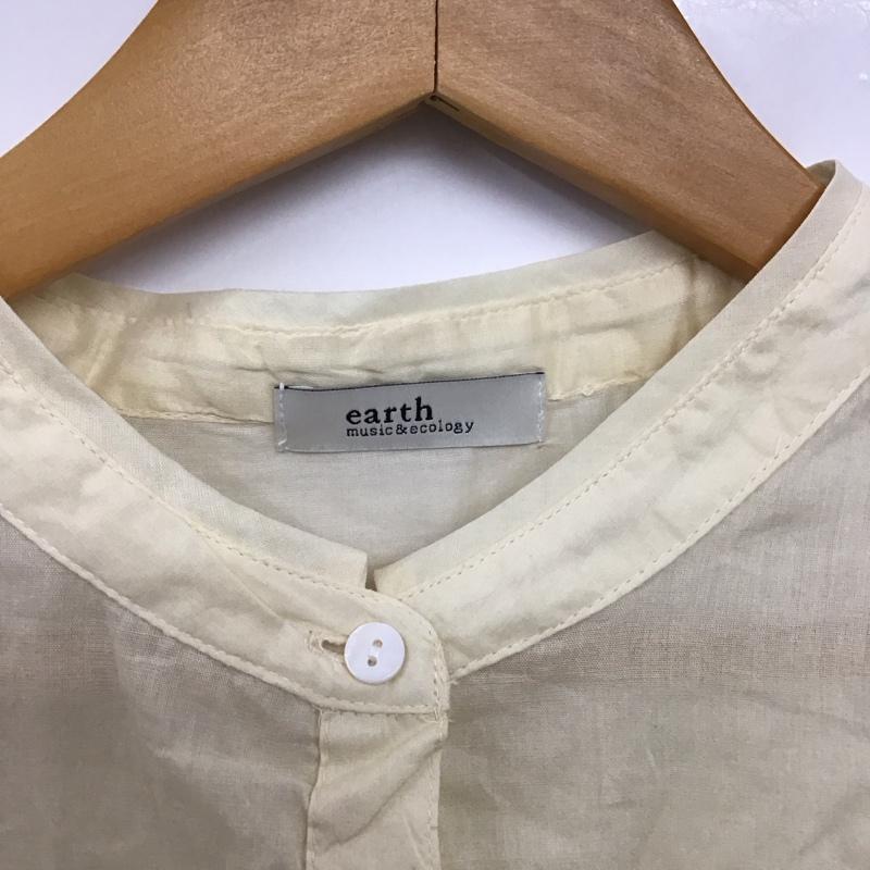 アースミュージックアンドエコロジー earth music&ecology ワンピース ミニスカート コットンボイル切替ティアードチュニック FREE 無地 アイボリー / アイボリー / レディース USED 古着 中古 10153873