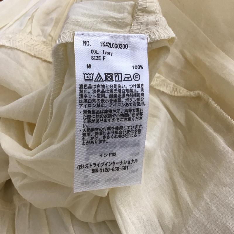 アースミュージックアンドエコロジー earth music&ecology ワンピース ミニスカート コットンボイル切替ティアードチュニック FREE 無地 アイボリー / アイボリー / レディース USED 古着 中古 10153873