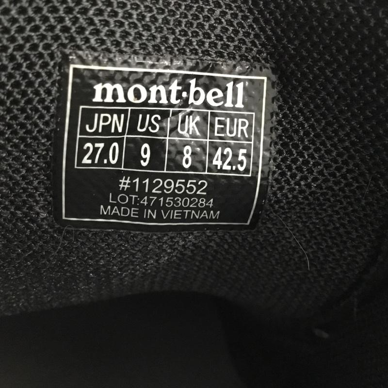 モンベル mont-bell カジュアルシューズ カジュアルシューズ 1129552 ランブラーシューズ ウォーキング 27cm 27.0cm 無地 黒 / ブラック / black メンズ USED 古着 中古 10153876