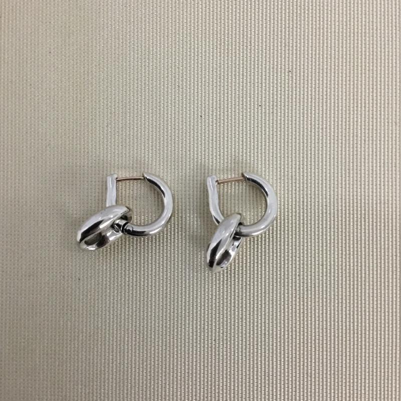 ヒアーズ h eres アクセサリー ピアス CO PIERCE 両耳 箱有 無地 銀 / シルバー / silver color レディース USED 古着 中古 10153881