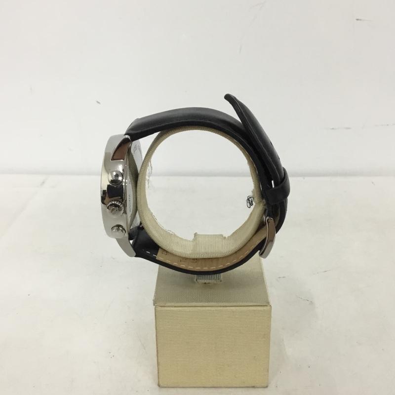 ジョージジェンセン GEORG JENSEN 腕時計 アナログ（クォーツ式） 517 レザーベルト ロゴ、文字 黒 / ブラック / black X 銀 / シルバー / silver color メンズ USED 古着 中古 10153885
