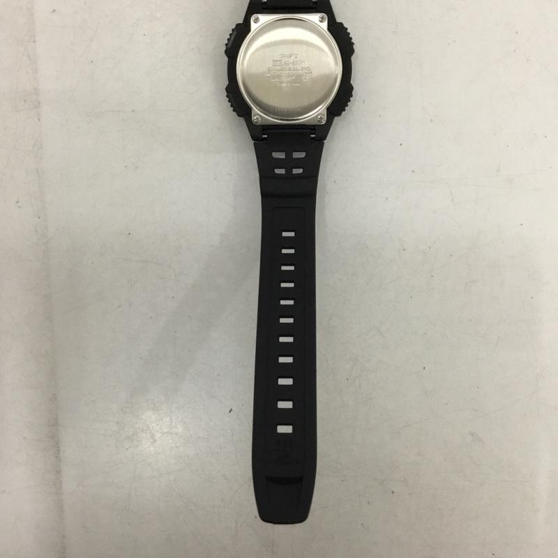 カシオ CASIO 腕時計 アナログ（クォーツ式） AQ-S800W タフソーラー 10気圧防水 ロゴ、文字 黒 / ブラック / black メンズ USED 古着 中古 10153887