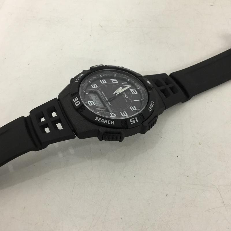 カシオ CASIO 腕時計 アナログ（クォーツ式） AQ-S800W タフソーラー 10気圧防水 ロゴ、文字 黒 / ブラック / black メンズ USED 古着 中古 10153887