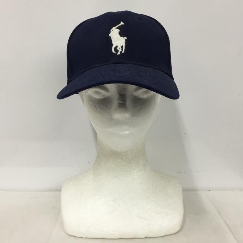 ポロラルフローレン POLO RALPH LAUREN 帽子 キャップ ロゴ、文字 紺 / ネイビー / navy メンズ USED 古着 中古 10153894