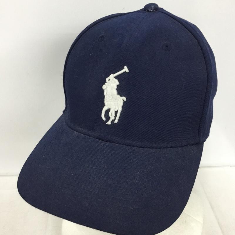 ポロラルフローレン POLO RALPH LAUREN 帽子 キャップ ロゴ、文字 紺 / ネイビー / navy メンズ USED 古着 中古 10153894