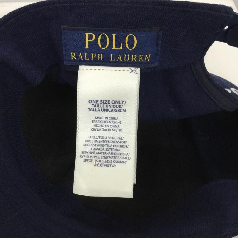 ポロラルフローレン POLO RALPH LAUREN 帽子 キャップ ロゴ、文字 紺 / ネイビー / navy メンズ USED 古着 中古 10153894
