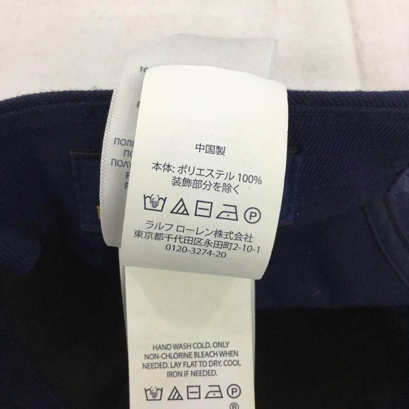 ポロラルフローレン POLO RALPH LAUREN 帽子 キャップ ロゴ、文字 紺 / ネイビー / navy メンズ USED 古着 中古 10153894