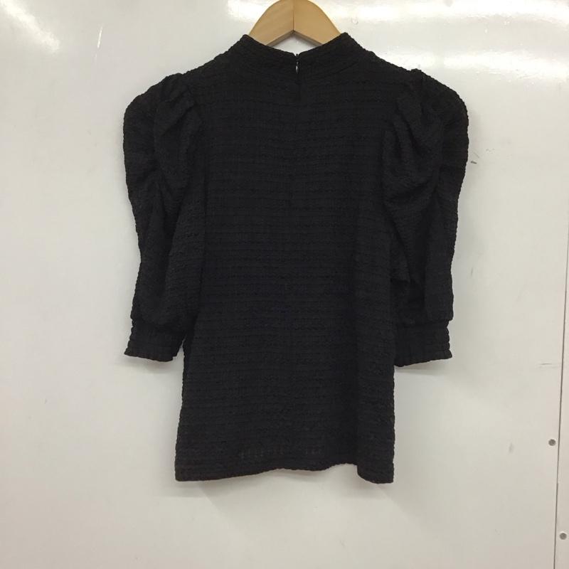 スライ SLY カットソー 半袖 030gsz80-2640 SHIRRING PUFF トップス FREE 無地 黒 / ブラック / black レディース USED 古着 中古 10153898