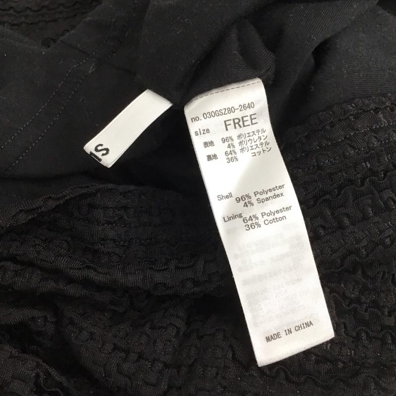 スライ SLY カットソー 半袖 030gsz80-2640 SHIRRING PUFF トップス FREE 無地 黒 / ブラック / black レディース USED 古着 中古 10153898