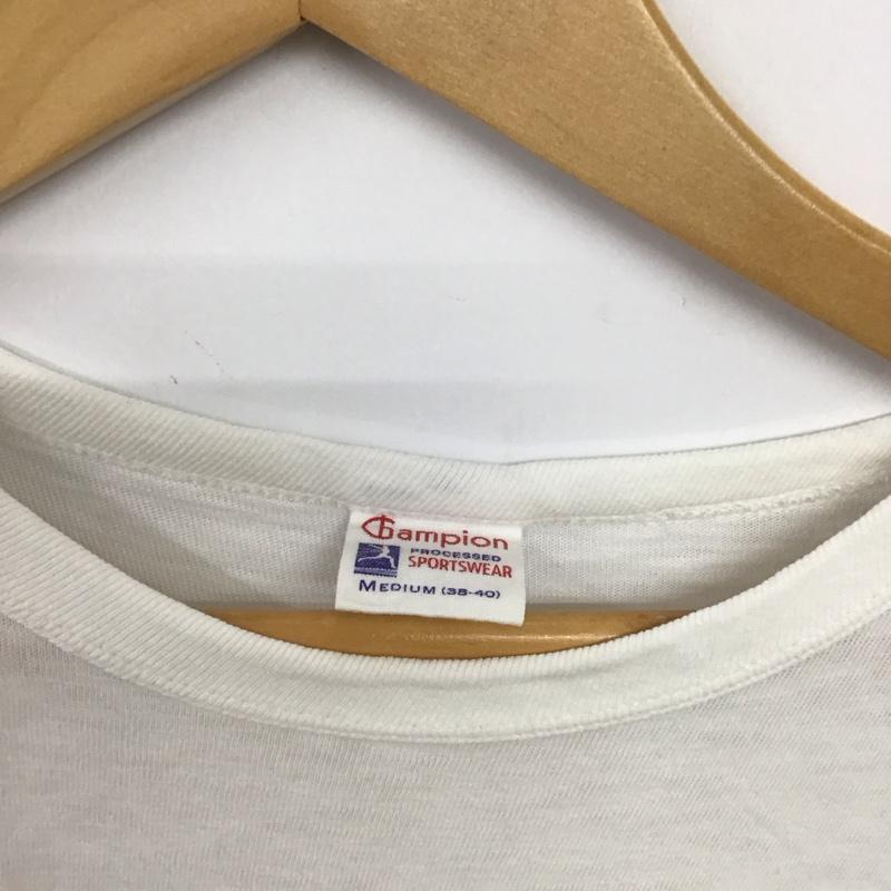 チャンピオン Campion Tシャツ 半袖 M ロゴ、文字 白 / ホワイト / white メンズ USED 古着 中古 10153899