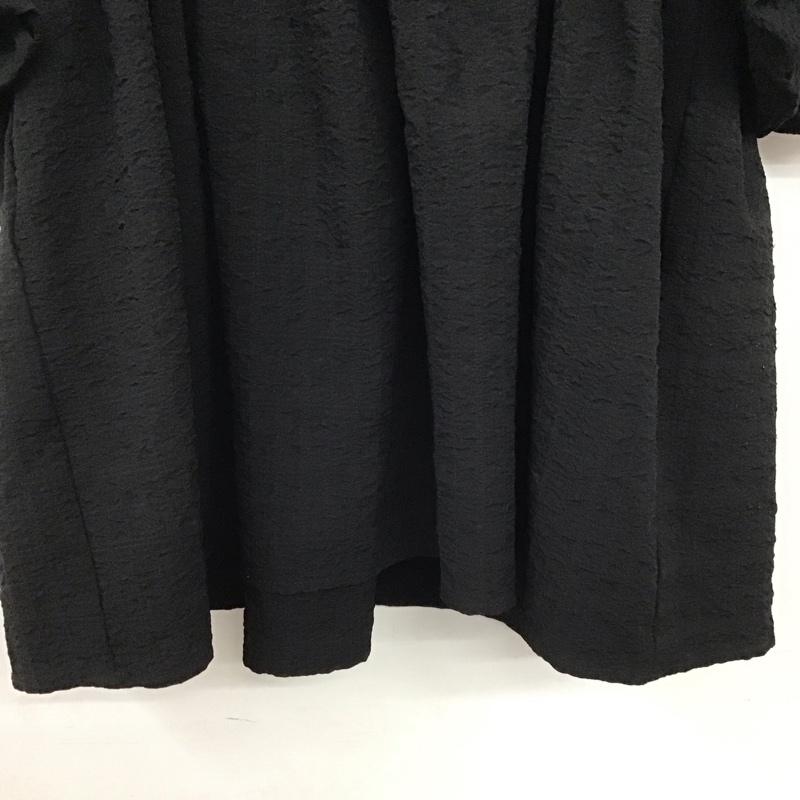 アズールバイマウジー AZUL BY MOUSSY シャツ、ブラウス 半袖 250HSF30-234D フクレジャガードペプラムブラウス S 無地 黒 / ブラック / black レディース USED 古着 中古 10153902