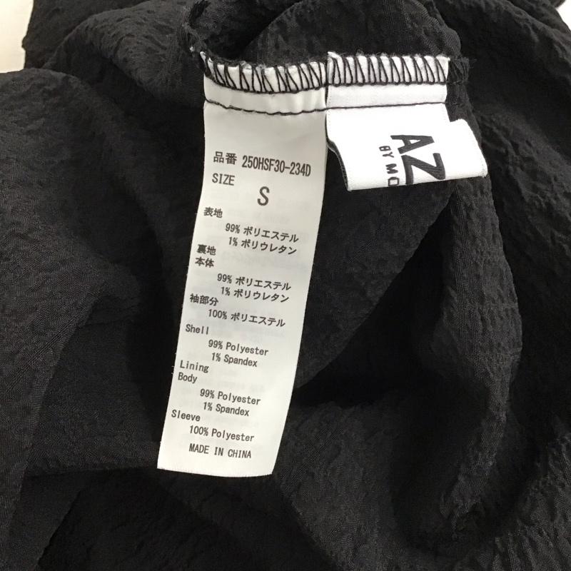 アズールバイマウジー AZUL BY MOUSSY シャツ、ブラウス 半袖 250HSF30-234D フクレジャガードペプラムブラウス S 無地 黒 / ブラック / black レディース USED 古着 中古 10153902