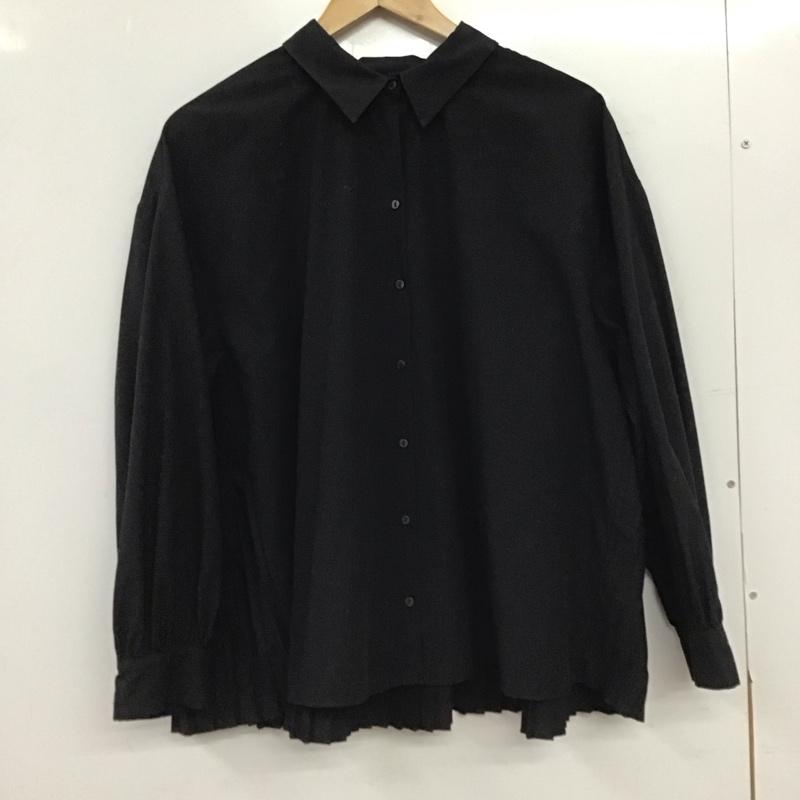 ザラ ZARA シャツ、ブラウス 長袖 M 無地 黒 / ブラック / black レディース USED 古着 中古 10153905