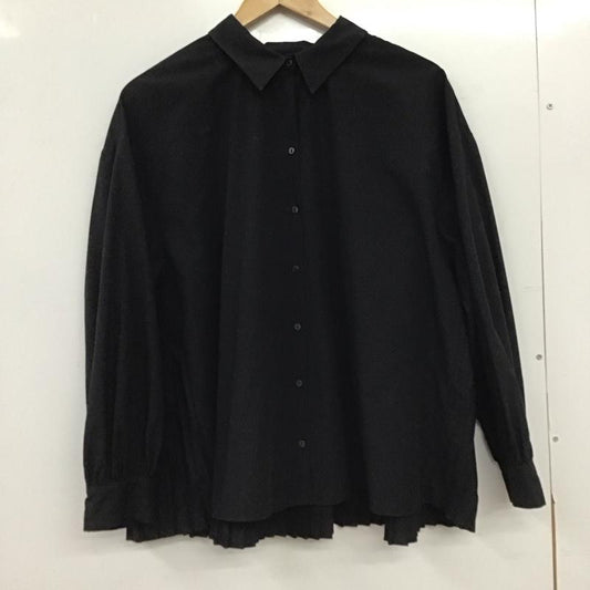 ザラ ZARA シャツ、ブラウス 長袖 M 無地 黒 / ブラック / black レディース USED 古着 中古 10153905