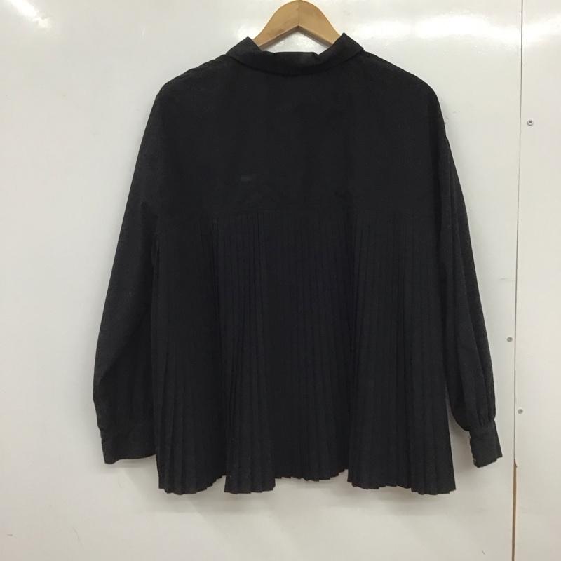 ザラ ZARA シャツ、ブラウス 長袖 M 無地 黒 / ブラック / black レディース USED 古着 中古 10153905