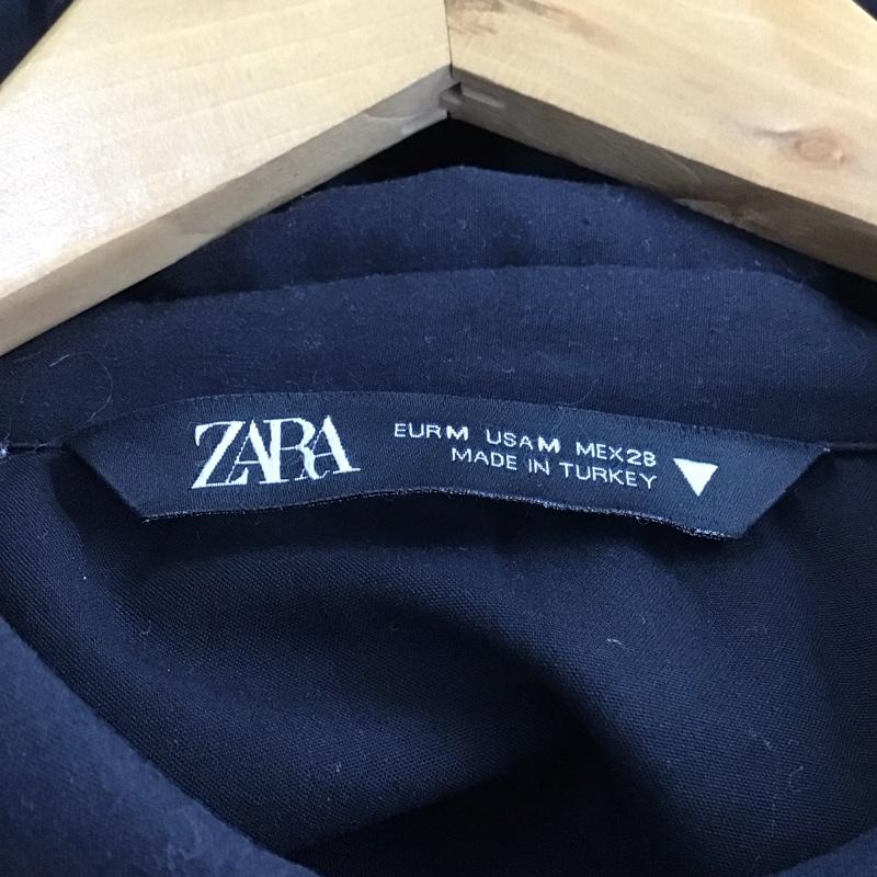ザラ ZARA シャツ、ブラウス 長袖 M 無地 黒 / ブラック / black レディース USED 古着 中古 10153905