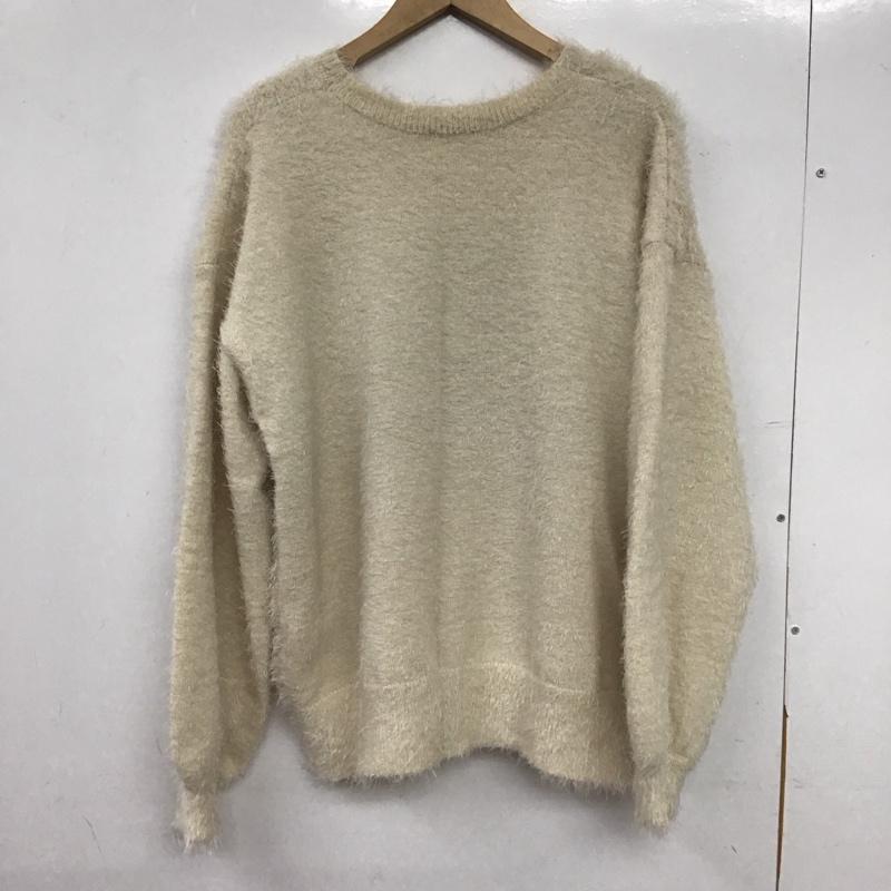 ディスコート Discoat ニット、セーター 長袖 FREE 無地 X ロゴ、文字 ベージュ / ベージュ / beige レディース USED 古着 中古 10153910