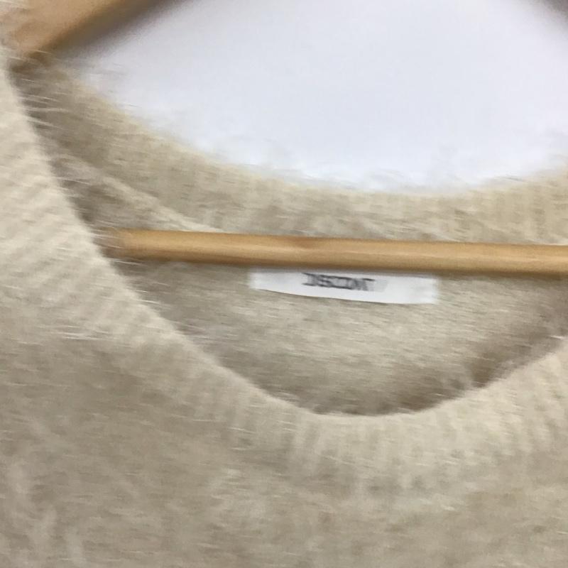 ディスコート Discoat ニット、セーター 長袖 FREE 無地 X ロゴ、文字 ベージュ / ベージュ / beige レディース USED 古着 中古 10153910