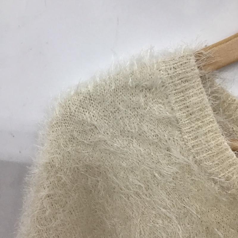 ディスコート Discoat ニット、セーター 長袖 FREE 無地 X ロゴ、文字 ベージュ / ベージュ / beige レディース USED 古着 中古 10153910