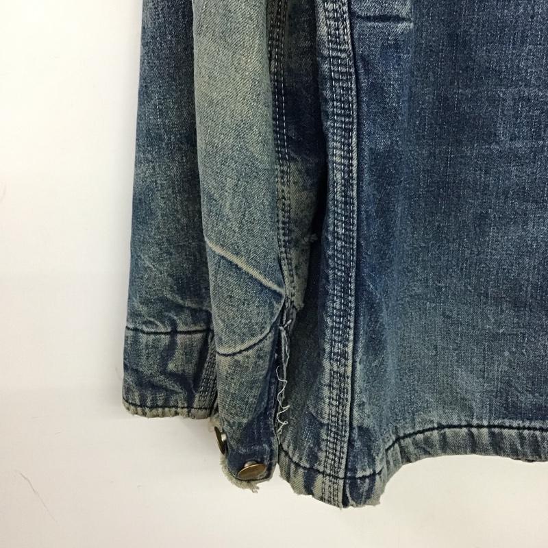 カーハート Carhartt ジャケット、上着 ジャケット、ブレザー デニムジャケット Gジャン アウター カジュアルジャケット ロゴ、文字 インディゴ / インディゴ / Indigo メンズ USED 古着 中古 10153911