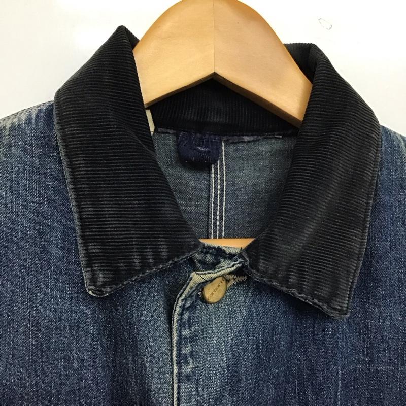 カーハート Carhartt ジャケット、上着 ジャケット、ブレザー デニムジャケット Gジャン アウター カジュアルジャケット ロゴ、文字 インディゴ / インディゴ / Indigo メンズ USED 古着 中古 10153911
