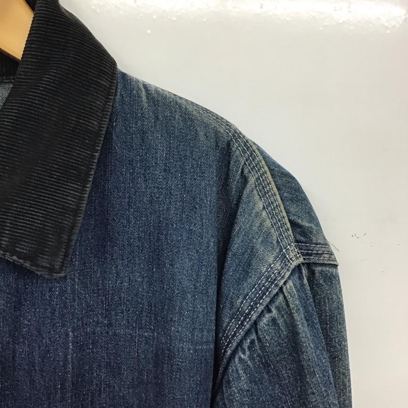 カーハート Carhartt ジャケット、上着 ジャケット、ブレザー デニムジャケット Gジャン アウター カジュアルジャケット ロゴ、文字 インディゴ / インディゴ / Indigo メンズ USED 古着 中古 10153911
