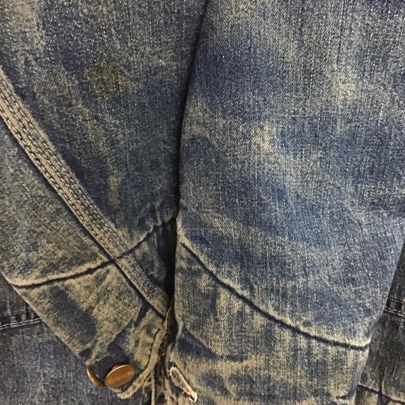 カーハート Carhartt ジャケット、上着 ジャケット、ブレザー デニムジャケット Gジャン アウター カジュアルジャケット ロゴ、文字 インディゴ / インディゴ / Indigo メンズ USED 古着 中古 10153911