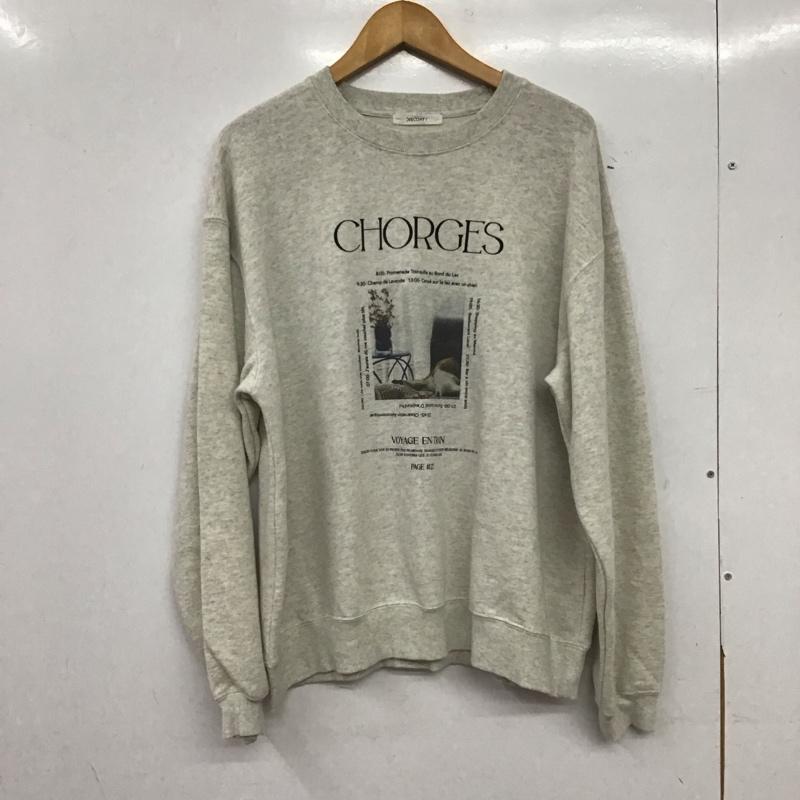 ディスコート Discoat トレーナー 長袖 FREE ロゴ、文字 灰 / グレー / gray レディース USED 古着 中古 10153912