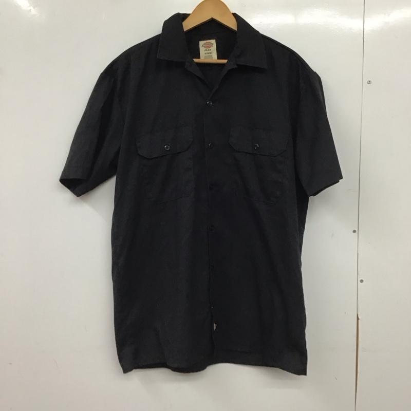 ディッキーズ Dickies シャツ、ブラウス 半袖 半袖シャツ 無地シャツ ポケットシャツ M 無地 黒 / ブラック / black メンズ USED 古着 中古 10153913
