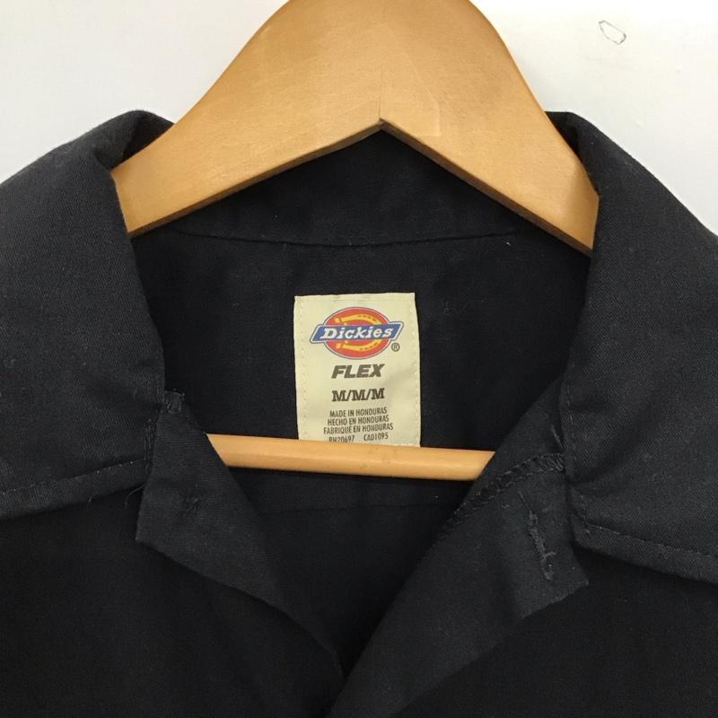 ディッキーズ Dickies シャツ、ブラウス 半袖 半袖シャツ 無地シャツ ポケットシャツ M 無地 黒 / ブラック / black メンズ USED 古着 中古 10153913