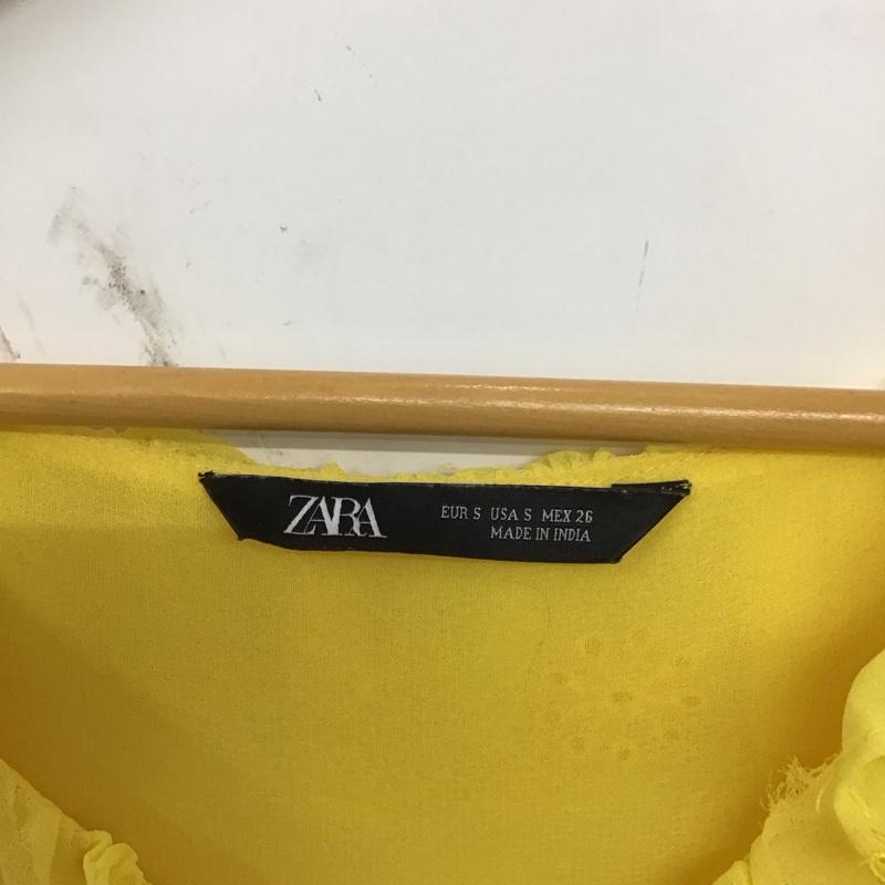 ザラ ZARA シャツ、ブラウス 七分袖 S 無地 黄 / イエロー / yellow レディース USED 古着 中古 10153915