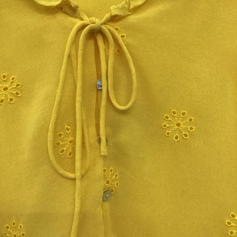 ザラ ZARA シャツ、ブラウス 七分袖 S 無地 黄 / イエロー / yellow レディース USED 古着 中古 10153915