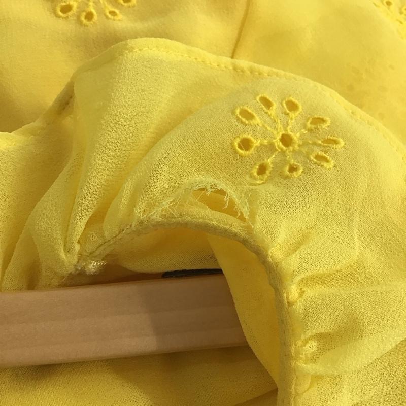 ザラ ZARA シャツ、ブラウス 七分袖 S 無地 黄 / イエロー / yellow レディース USED 古着 中古 10153915