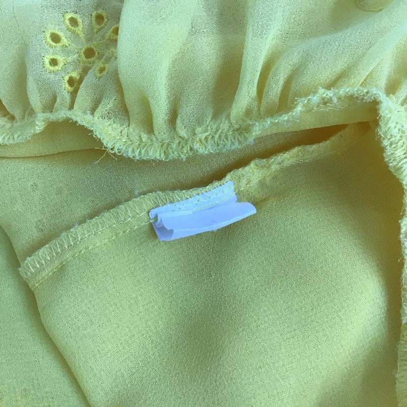 ザラ ZARA シャツ、ブラウス 七分袖 S 無地 黄 / イエロー / yellow レディース USED 古着 中古 10153915