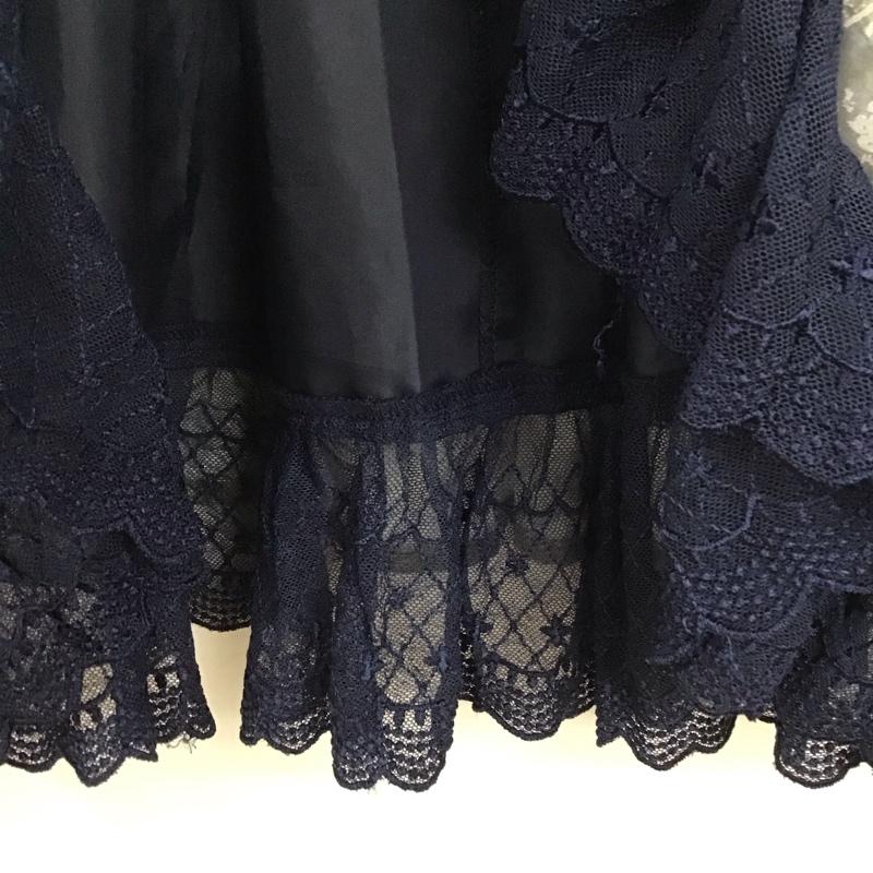 アクシーズファム axes femme スカート ひざ丈スカート M 総柄 紺 / ネイビー / navy レディース USED 古着 中古 10153918