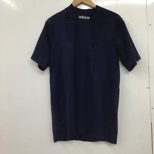 アディダス adidas Tシャツ 半袖 半袖カットソー プリントTシャツ スポーツウェア ロゴ、文字 紺 / ネイビー / navy メンズ USED 古着 中古 10153920
