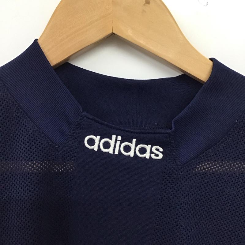 アディダス adidas Tシャツ 半袖 半袖カットソー プリントTシャツ スポーツウェア ロゴ、文字 紺 / ネイビー / navy メンズ USED 古着 中古 10153920