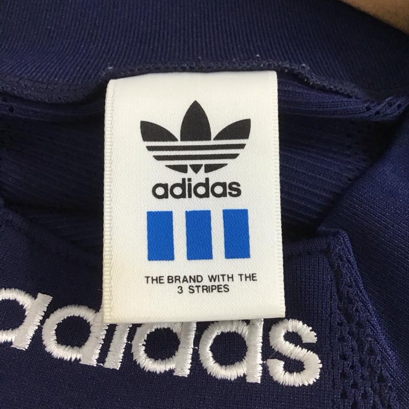 アディダス adidas Tシャツ 半袖 半袖カットソー プリントTシャツ スポーツウェア ロゴ、文字 紺 / ネイビー / navy メンズ USED 古着 中古 10153920