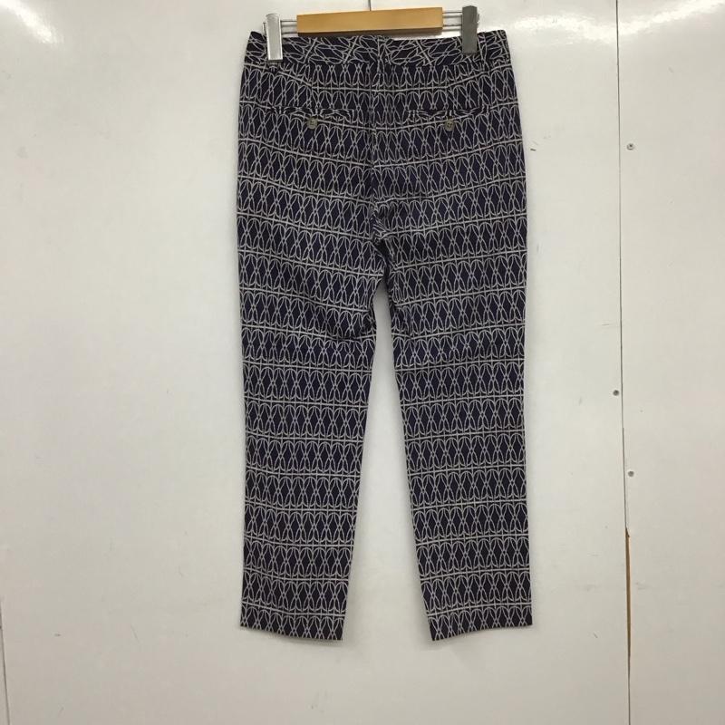 イネド INED パンツ スラックス 総柄 紺 / ネイビー / navy レディース USED 古着 中古 10153921