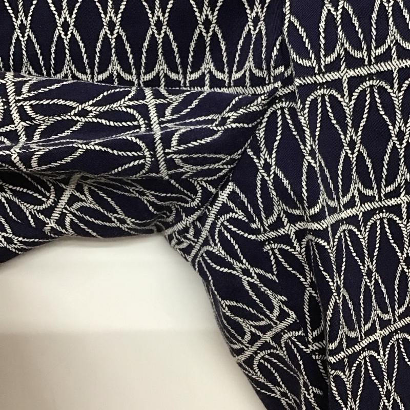 イネド INED パンツ スラックス 総柄 紺 / ネイビー / navy レディース USED 古着 中古 10153921