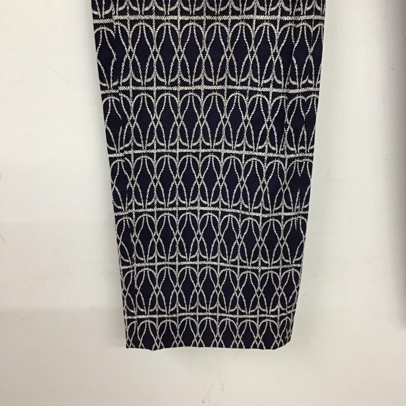 イネド INED パンツ スラックス 総柄 紺 / ネイビー / navy レディース USED 古着 中古 10153921
