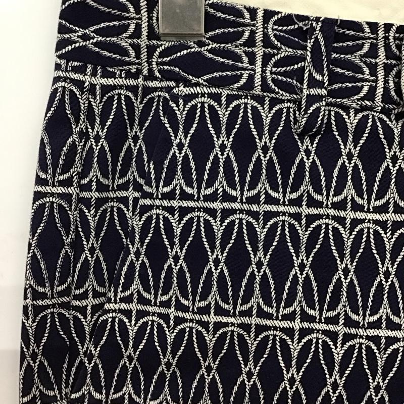 イネド INED パンツ スラックス 総柄 紺 / ネイビー / navy レディース USED 古着 中古 10153921